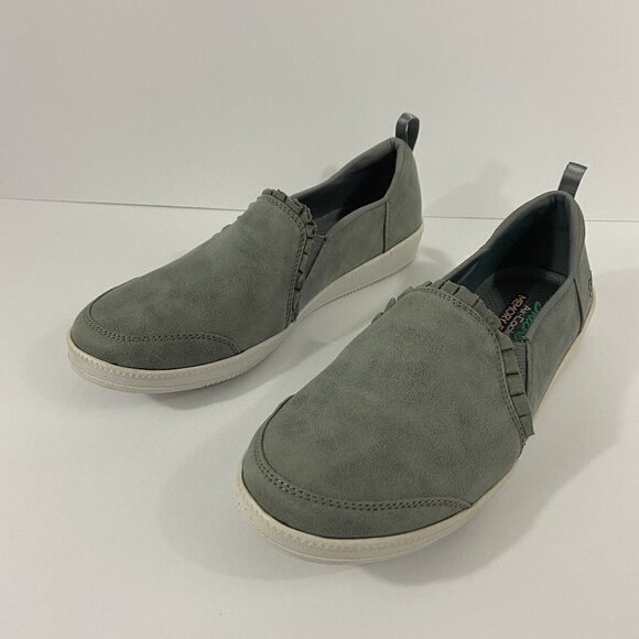 Skechers Women's Slip-on Classic Fit Shoes Air Cooled Memory Foam Grey Size 9 - Picture 2 of 12